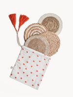 Load image into Gallery viewer, Coaster Gift Set with Heart Pouch
