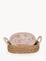Load image into Gallery viewer, Bread Warmer &amp; Basket - Bird Oval
