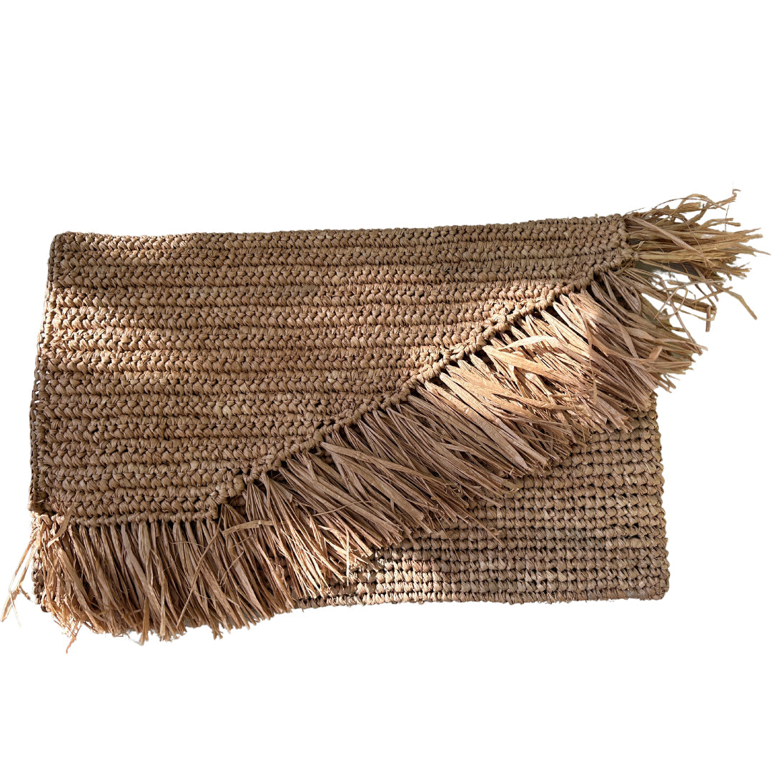 Raffia Clutch