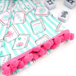 Load image into Gallery viewer, Mahjong Stripe Pom-Pom Cotton Kitchen Towel Set
