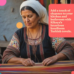 Load image into Gallery viewer, Stripe Bubble Handloomed Turkish Hand Towels 17x38" Bohemian
