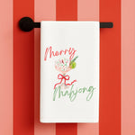 Load image into Gallery viewer, Merry Mahjong holiday towel
