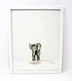 Load image into Gallery viewer, Baby Elephant Art Print 11x14in, Nursery Decor, Wall Art, Baby Animals
