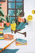 Load image into Gallery viewer, A Novel Afternoon | 8x10 paint-by-number kit
