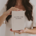 Load image into Gallery viewer, Linen One Line A Day Fabric Journal - Stationery Gifts
