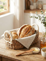 Load image into Gallery viewer, Savar Oval Bread Basket | Handwoven Basket with Handles
