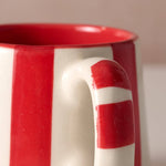 Load image into Gallery viewer, Festive Red and White Striped Mug
