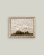 Load image into Gallery viewer, Tree and Cloud Landscape Framed Antique Art | 8 x 10 Framed Print
