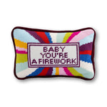 Load image into Gallery viewer, Firework Mini Needlepoint Pillow
