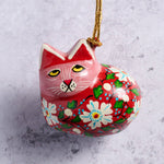 Load image into Gallery viewer, Painted Cat Paper Mache Christmas Ornament
