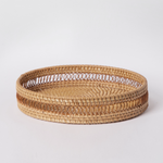 Load image into Gallery viewer, Rattan Serving Tray
