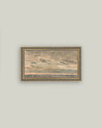 Load image into Gallery viewer, Sunset Sky Framed Antique Art, 12 by 7
