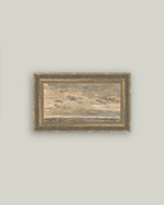 Load image into Gallery viewer, Sunset Sky Framed Antique Art, 12 by 7
