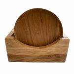 Load image into Gallery viewer, Handmade Teak Wood Coaster S/4
