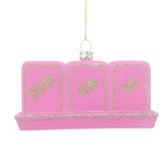 Load image into Gallery viewer, Mahjong Tile Hand-Painted Glass Christmas Ornament
