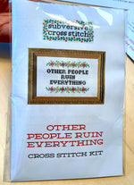 Load image into Gallery viewer, Not Today, Satan | Humorous cross stitch kit
