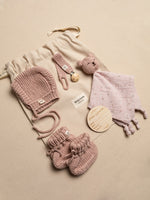 Load image into Gallery viewer, Boho Newborn Baby Gift Set | Organic Cotton Handknit Newborn Essentials
