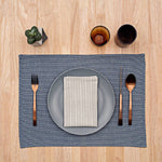 Load image into Gallery viewer, Grey Striped Cotton Napkins - Set Of 4
