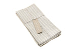Load image into Gallery viewer, Cloth Napkins - Grey Striped and Natural Striped
