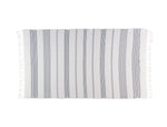 Load image into Gallery viewer, Navy Striped Turkish Beach Towel with Fringe
