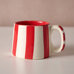 Load image into Gallery viewer, Festive Red and White Striped Mug
