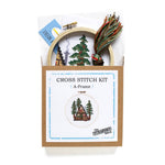 Load image into Gallery viewer, A-Frame Cabin Cross Stitch Kit
