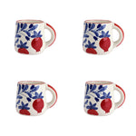 Load image into Gallery viewer, Set of Four Pomegranate Coffee Mugs
