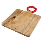 Load image into Gallery viewer, Wood Board with Enamel Handle - Small - Red
