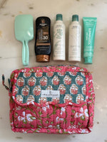 Load image into Gallery viewer, Set of 3 Hand Block Printed Cosmetic and Toiletry Bags

