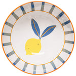 Load image into Gallery viewer, Set of 6 Colorful Striped Bowls with Citrus Pattern
