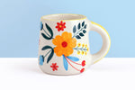 Load image into Gallery viewer, Floral Handmade Coffee Mugs, Set of 4
