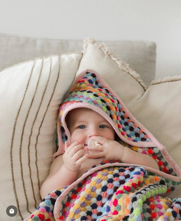 Pom Pom Baby Hooded Towel