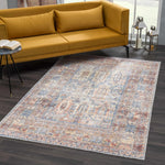 Load image into Gallery viewer, Burnt Orange Holi-2300 Washable Area Rug
