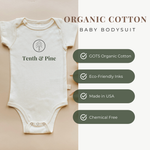 Load image into Gallery viewer, Loved. Clay Organic Cotton Baby Bodysuit Short Sleeve
