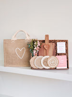 Load image into Gallery viewer, Monogrammed Gift Box With Wood board, Wood Spoon, Tea And Cookies
