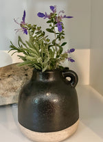Load image into Gallery viewer, Black Artisan Dipped Vase - Medium
