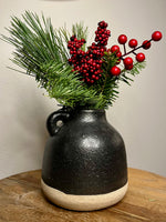 Load image into Gallery viewer, Black Artisan Dipped Vase - Medium
