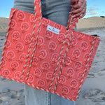 Load image into Gallery viewer, Block Printed Quilted Tote Bag | Reversible Beach Bag
