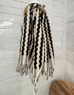 Load image into Gallery viewer, Plush Zigzag Handloomed Turkish Hand Towel
