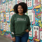 Load image into Gallery viewer, Embroidered Mahjong Crewneck Sweatshirt
