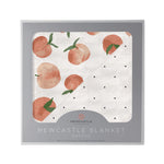 Load image into Gallery viewer, Carnelian Peaches and Black and White Polka Dot Newcastle Blanket
