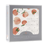 Load image into Gallery viewer, Carnelian Peaches and Black and White Polka Dot Newcastle Blanket
