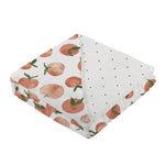 Load image into Gallery viewer, Carnelian Peaches and Black and White Polka Dot Newcastle Blanket
