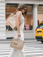 Load image into Gallery viewer, Jute Canvas Gift Bag With Pompom
