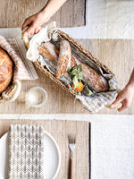 Load image into Gallery viewer, Seagrass Bread Baskets with White Handles
