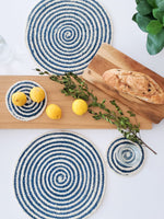Load image into Gallery viewer, Kata Spiral Placemat - Blue (Set of 4)
