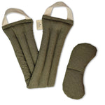 Load image into Gallery viewer, Eye Mask + Neck Wrap Bundle - Olive Green
