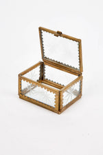 Load image into Gallery viewer, Small Star Box - Etched Glass and Brass
