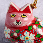 Load image into Gallery viewer, Painted Cat Paper Mache Christmas Ornament
