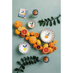 Load image into Gallery viewer, Set of 6 Colorful Striped Bowls with Citrus Pattern
